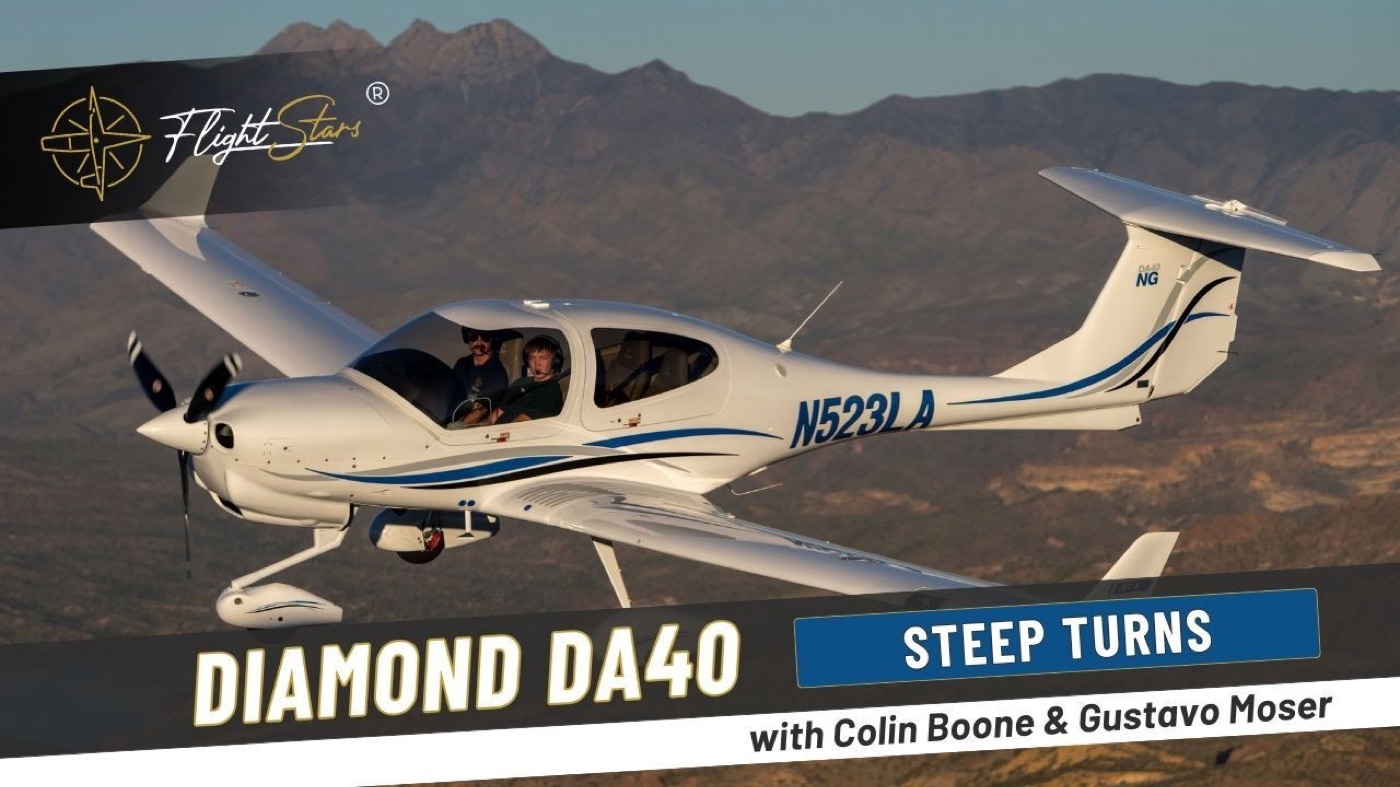 Diamond DA40 Steep Turns tutorial