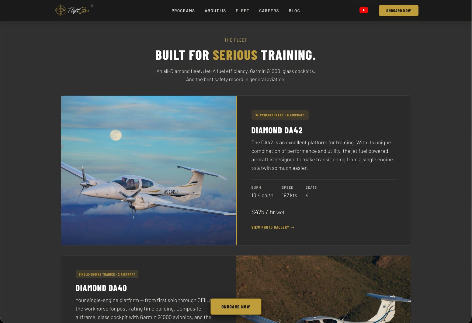 The Flight Stars website